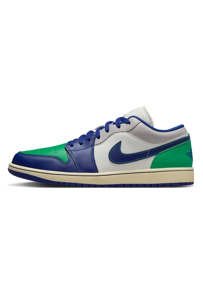 Pantofi sport Air Jordan 1 Low - alb - piele - Albastru