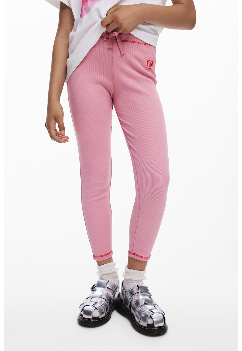 Pantaloni de trening din amestec de bumbac - Roz prafuit