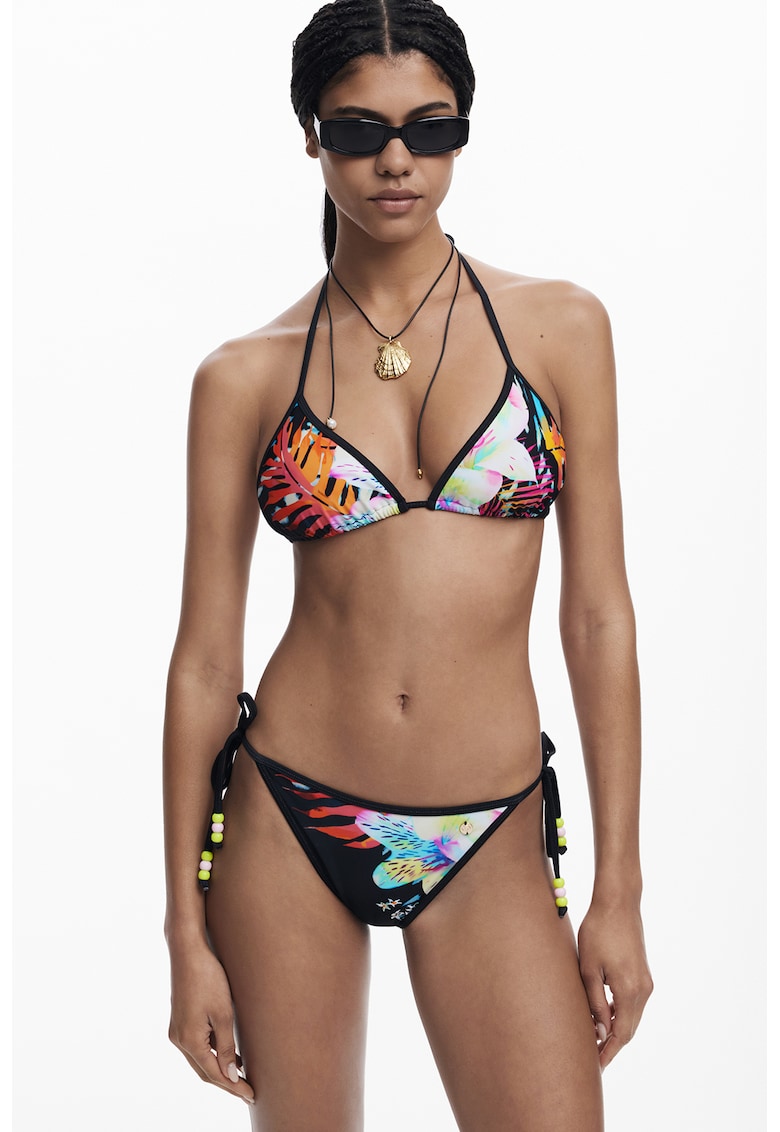 Slip cu imprimeu floral - Multicolor