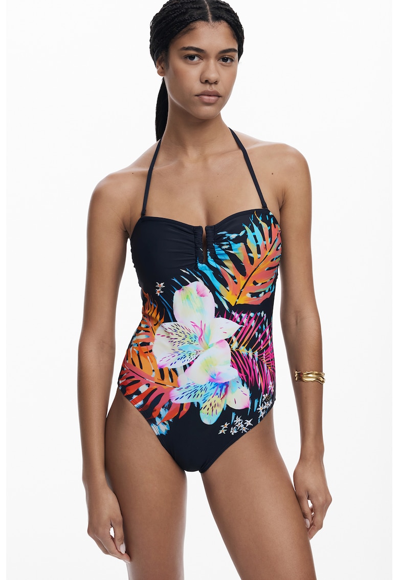 Costum de baie intreg cu imprimeu floral - Multicolor