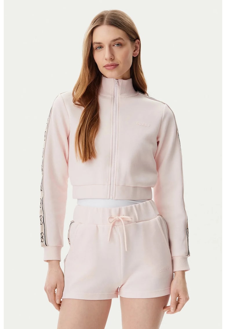 Bluza de trening crop V3RQ12 - Roz