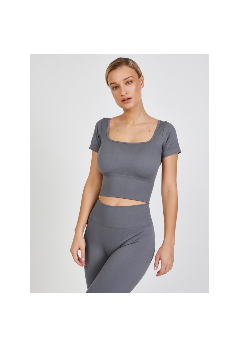 Tricou crop pentru fitness