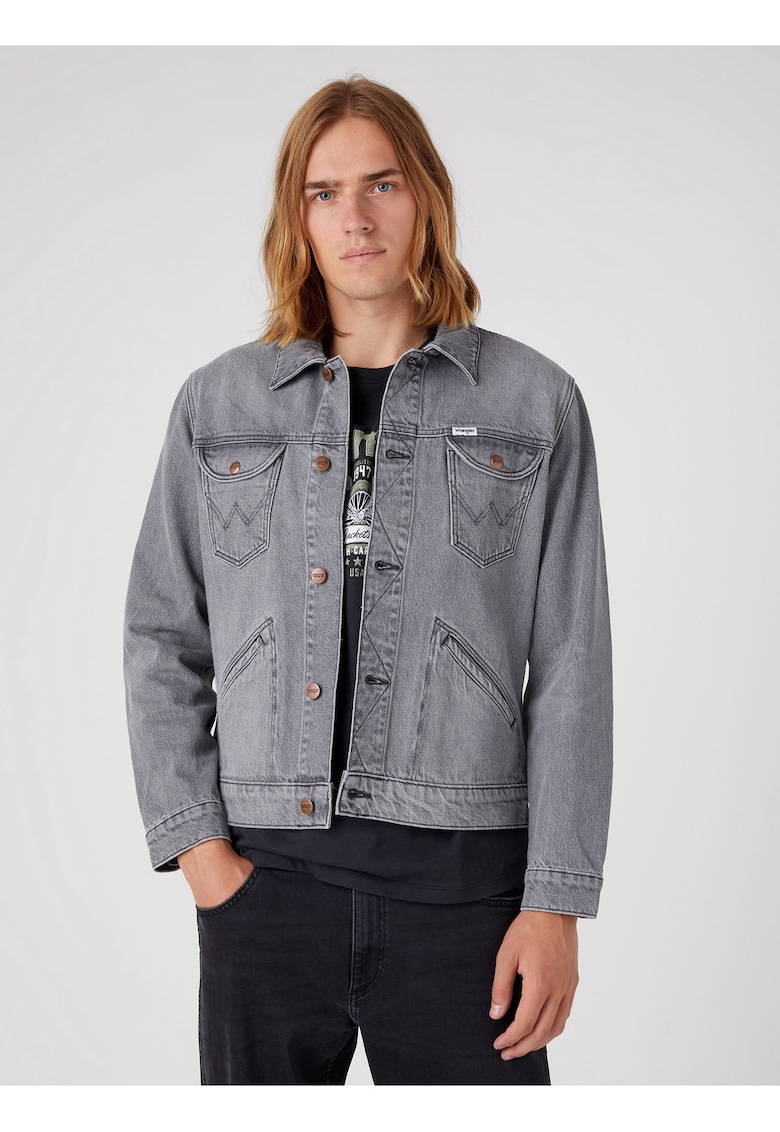Grey Men'S Icons Denim Jacket