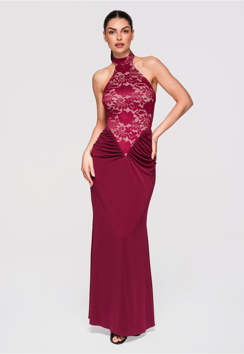 Rochie de seara maxi LA-OM-DLR295 - Bordeaux