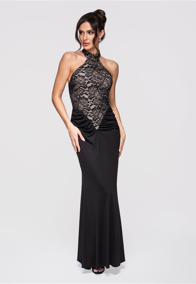 Rochie de seara maxi LA-OM-DLR295 - Negru