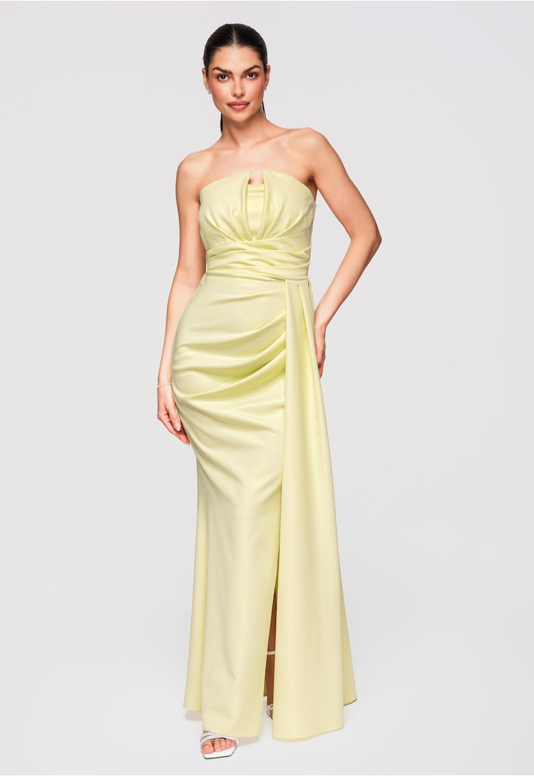 Rochie de seara maxi LA-OM-DLR338 - Galben