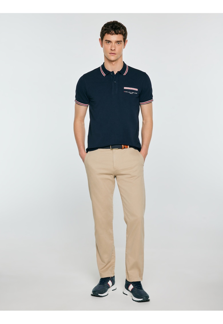 Tricou polo regular fit cu nasturi