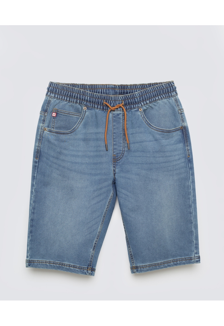 Pantaloni scurti din denim cu snur in talie Parker