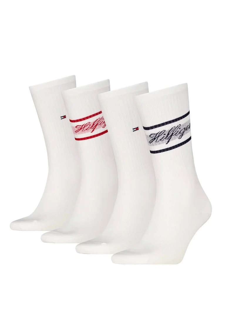 Set 4 perechi sosete lungi 701238505 - Alb