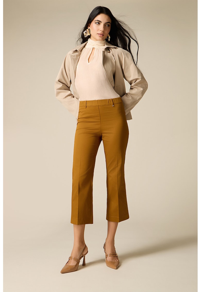 Pantaloni capri slim fit - Caramel