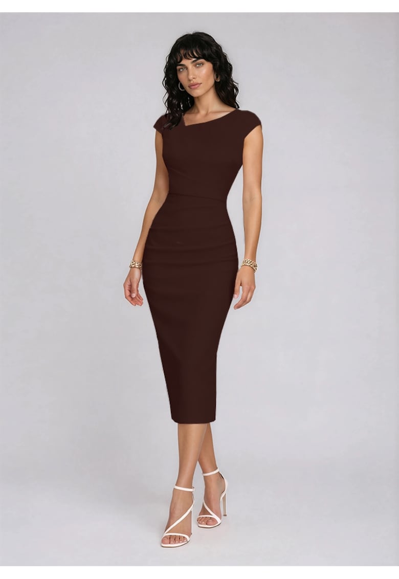 Rochie midi cu croiala cambrata