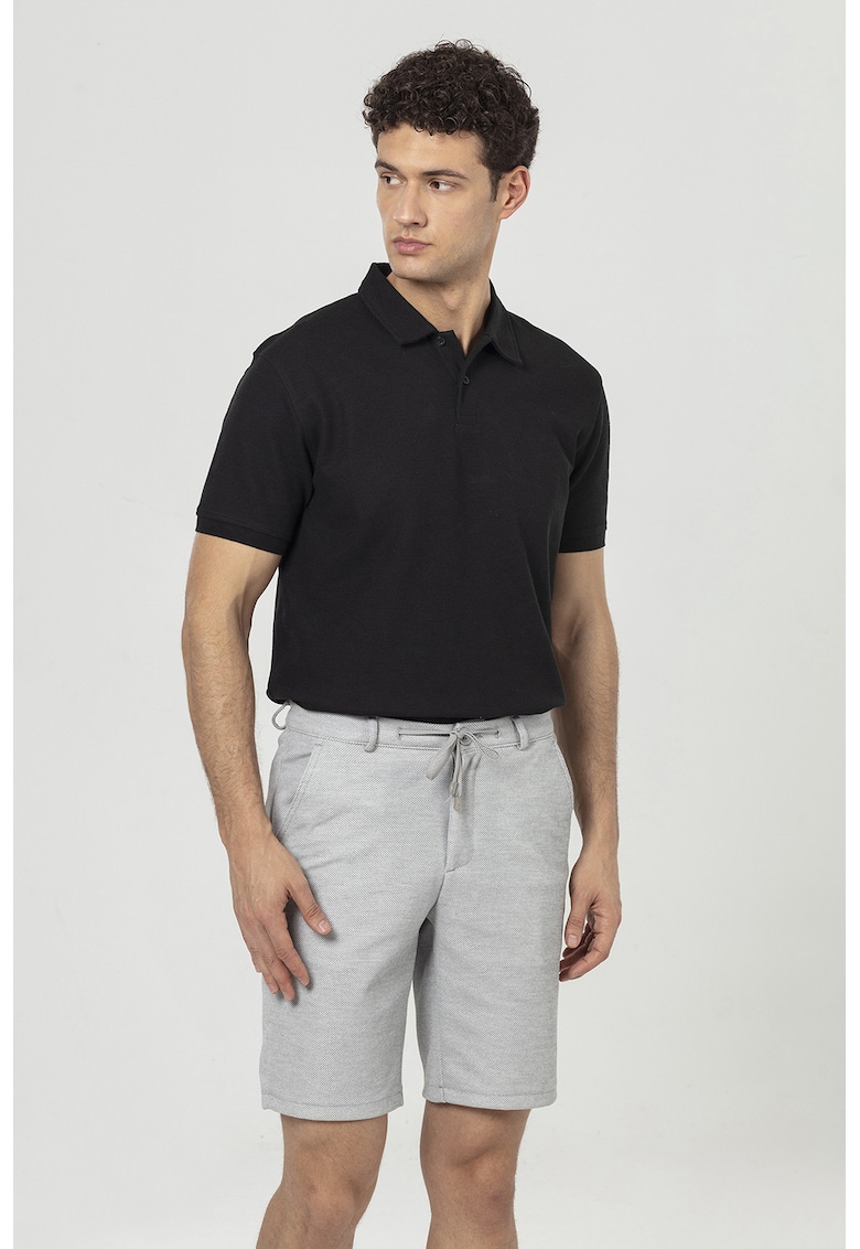 Bermude chino cu talie ajustabila - Gri deschis