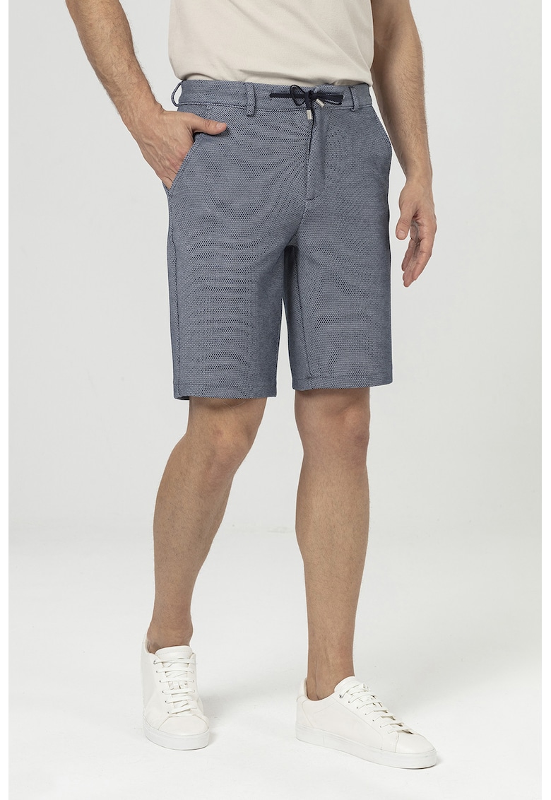 Bermude chino cu talie ajustabila - Gri inchis