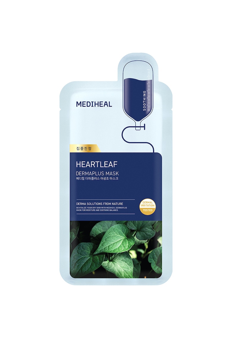 Masca de fata - Dermaplus Heartleaf - 22 ml - calming - hidratant - pentru ten mixt/gras/sensibil