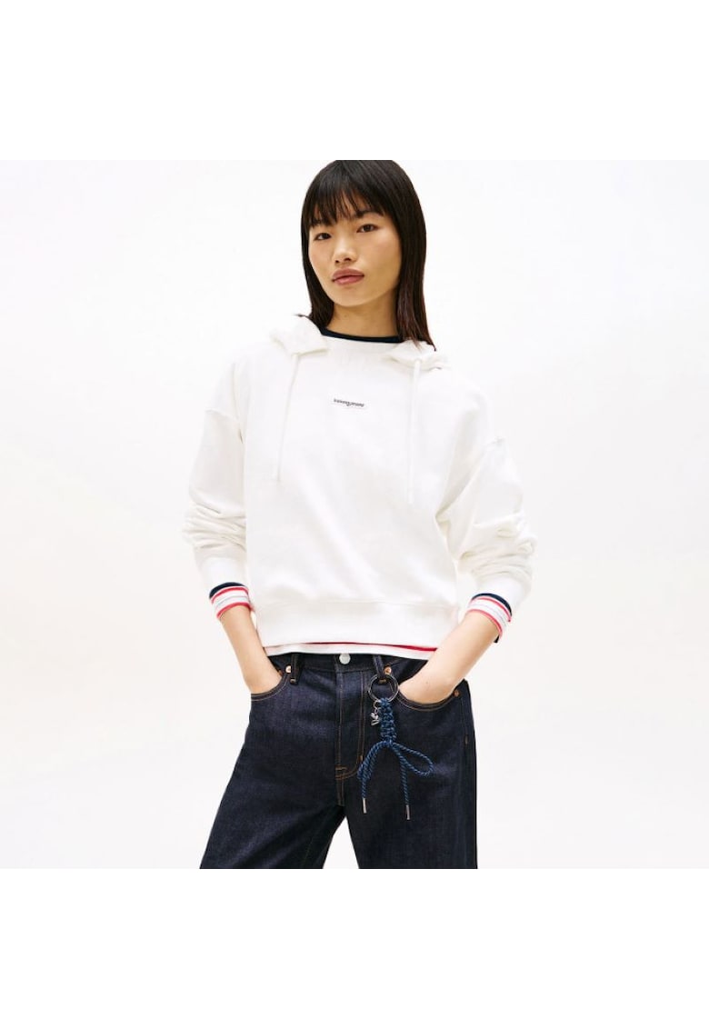 Hanorac TJW BXY SH SCRIPT LABEL HOODIE-DW0DW22356-YBL