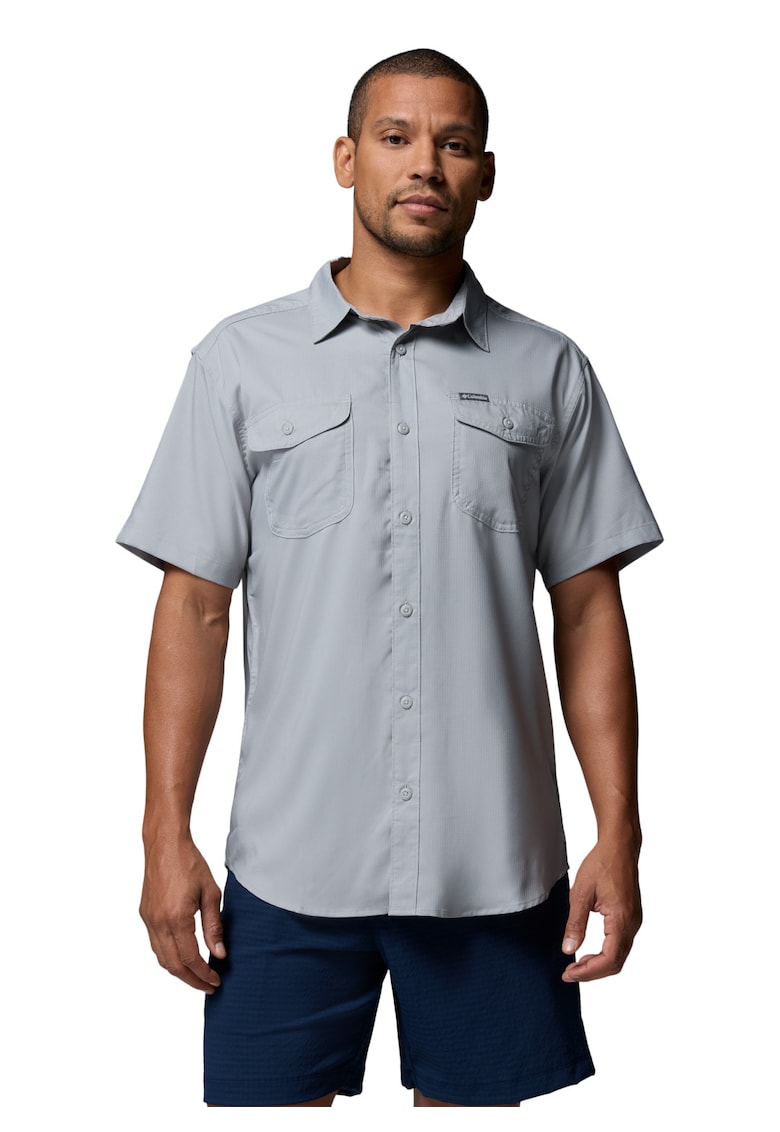 Tricou barbati - Utilizer II Solid Short Sleeve Shirt 1577762464 - Gri