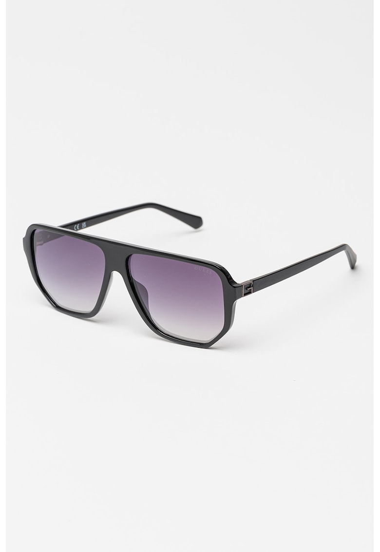 Ochelari de soare shield cu lentile in degrade - Negru