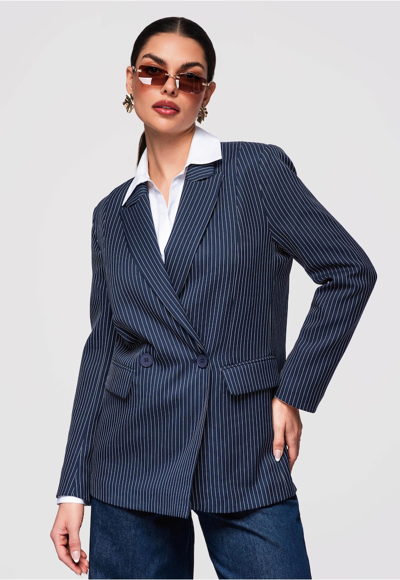 Sacou clasic OW-BLZB-0113 - Albastru inchis
