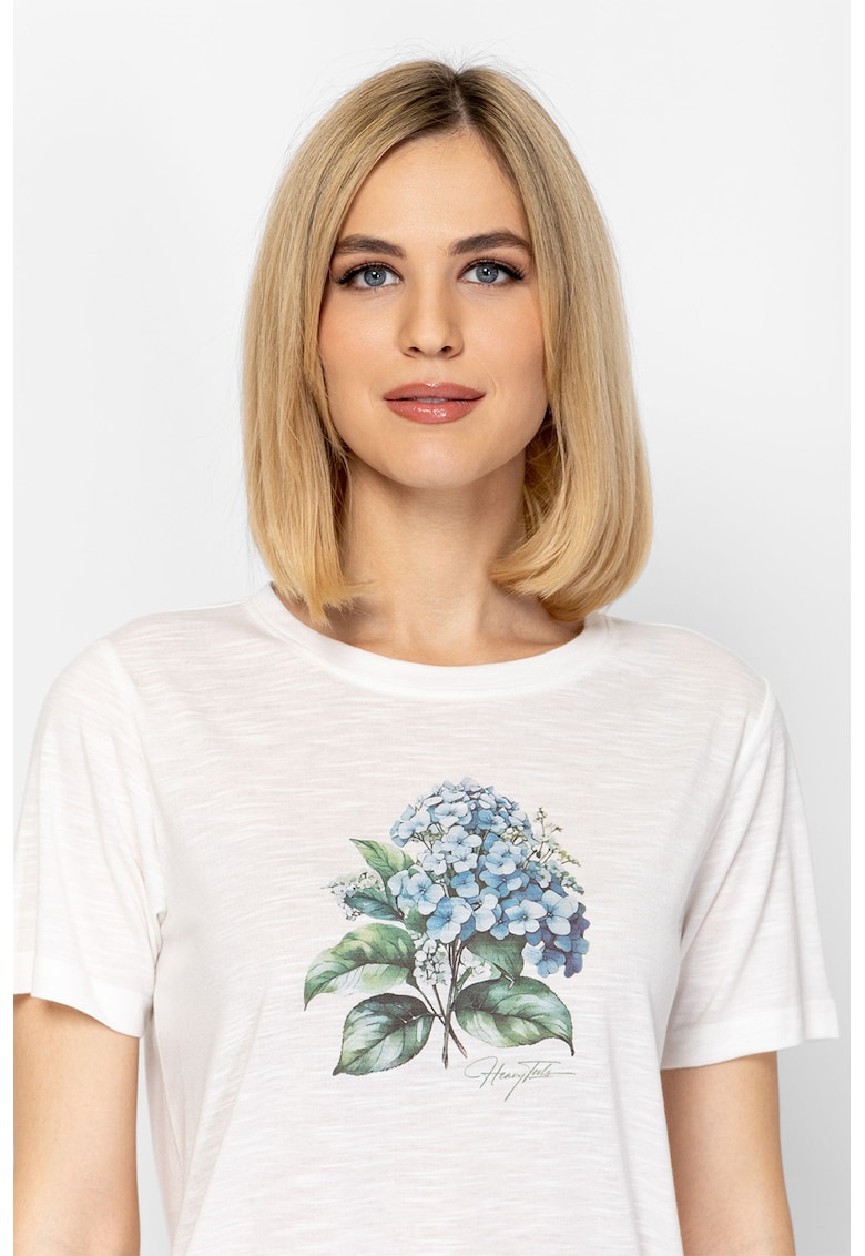 Tricou cu imprimeu floral Melivi - Alb murdar