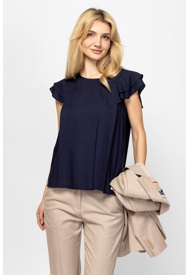 Bluza cu maneci scurte Ryoka - Bleumarin