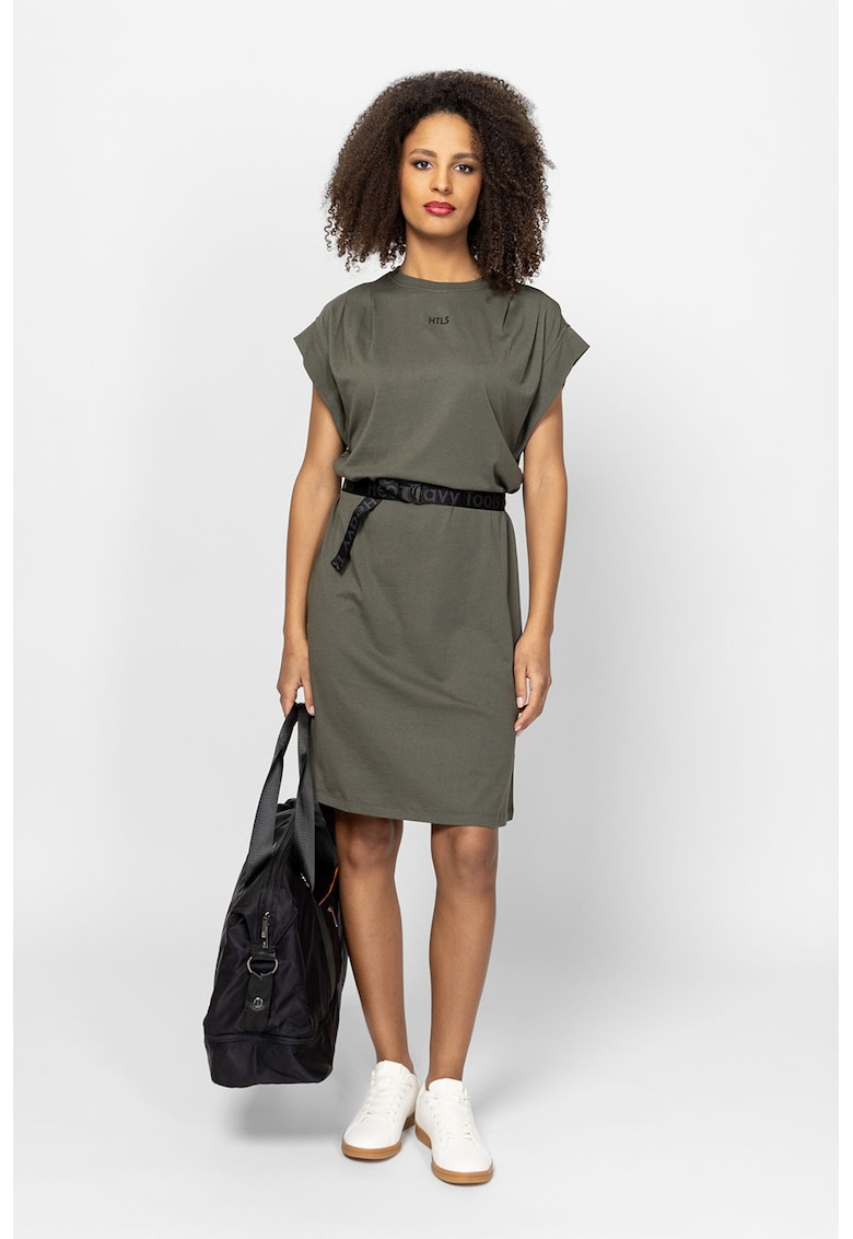 Rochie din amestec de modal Vero - Kaki