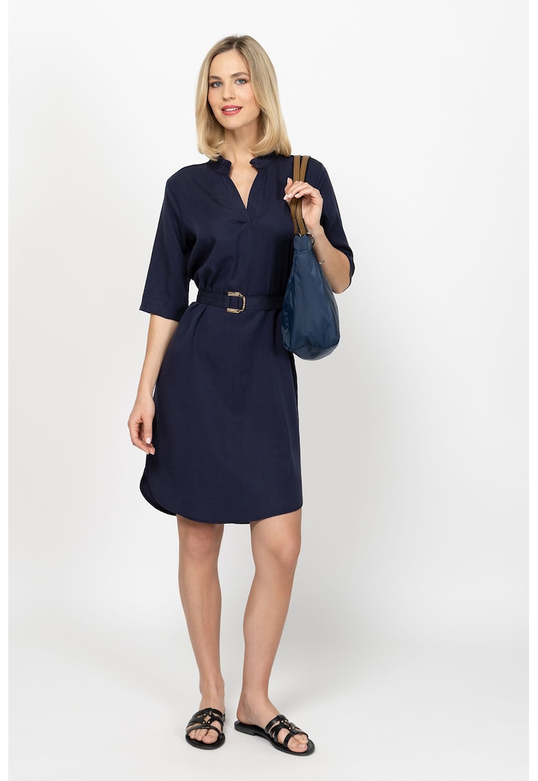 Rochie asimetrica cu decolteu in V Voncil - Bleumarin