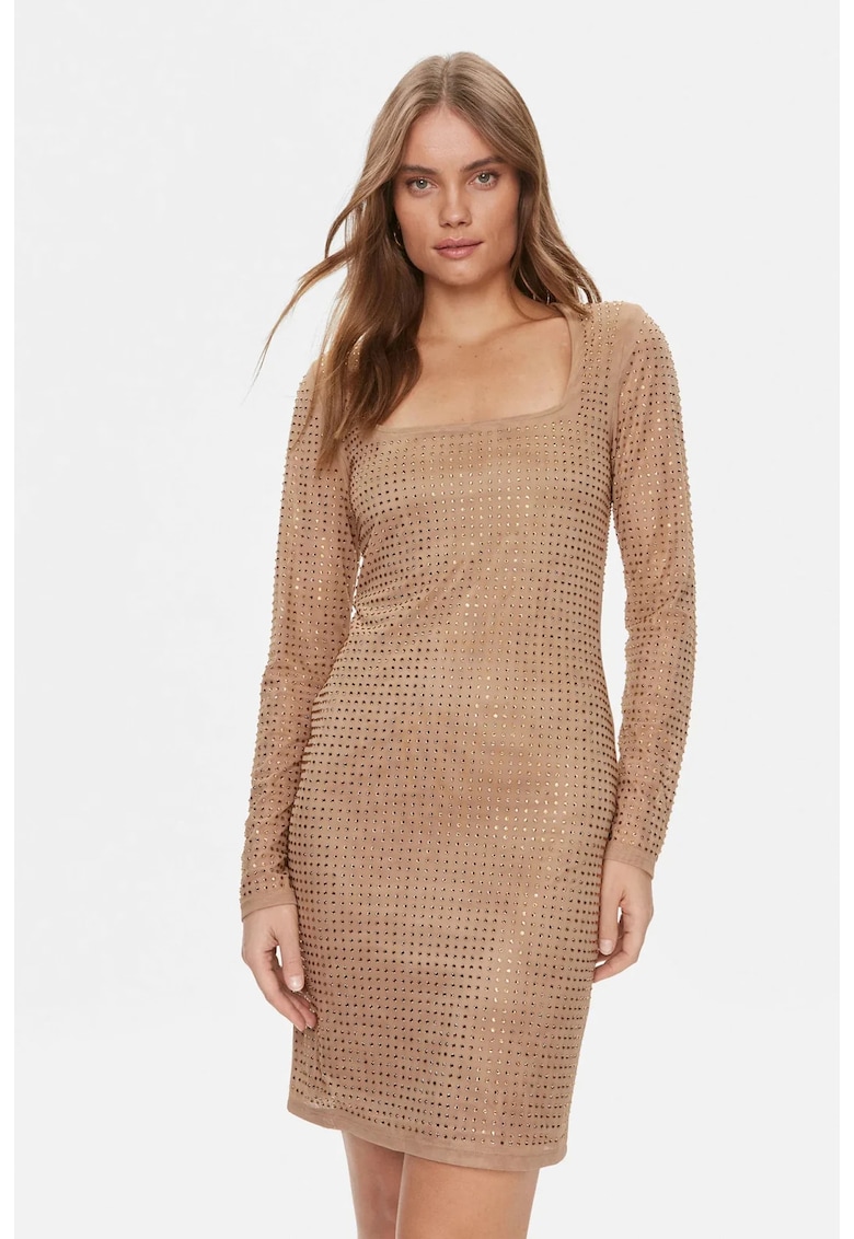 Rochie dama cocktail W4RK46 - Bej