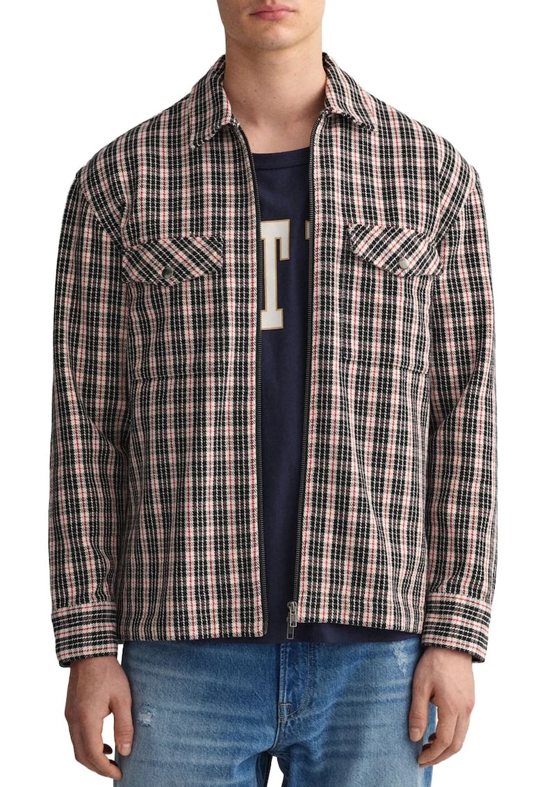 Jacheta-camasa cu buzunare aplicate - Crem