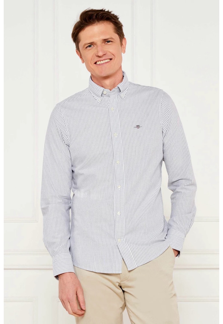 Camasa Oxford Slim Fit pentru barbati - Albastru