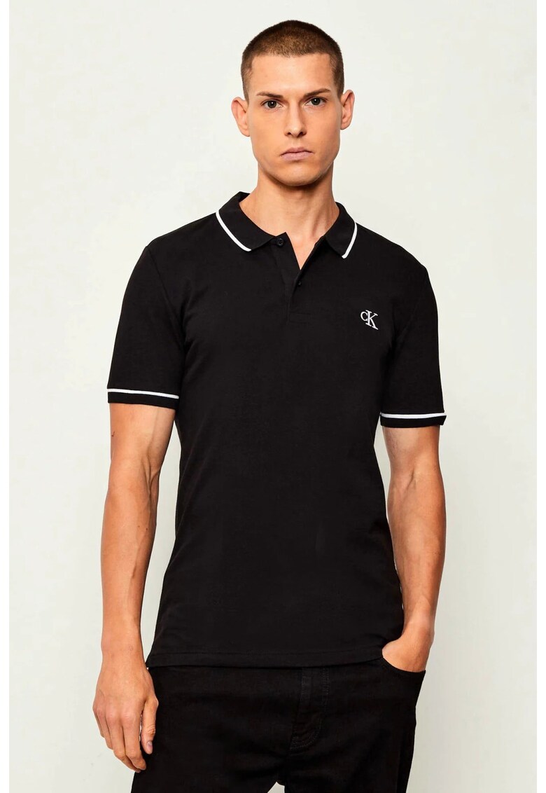 Tricou polo J30J315603 L INTL Negru