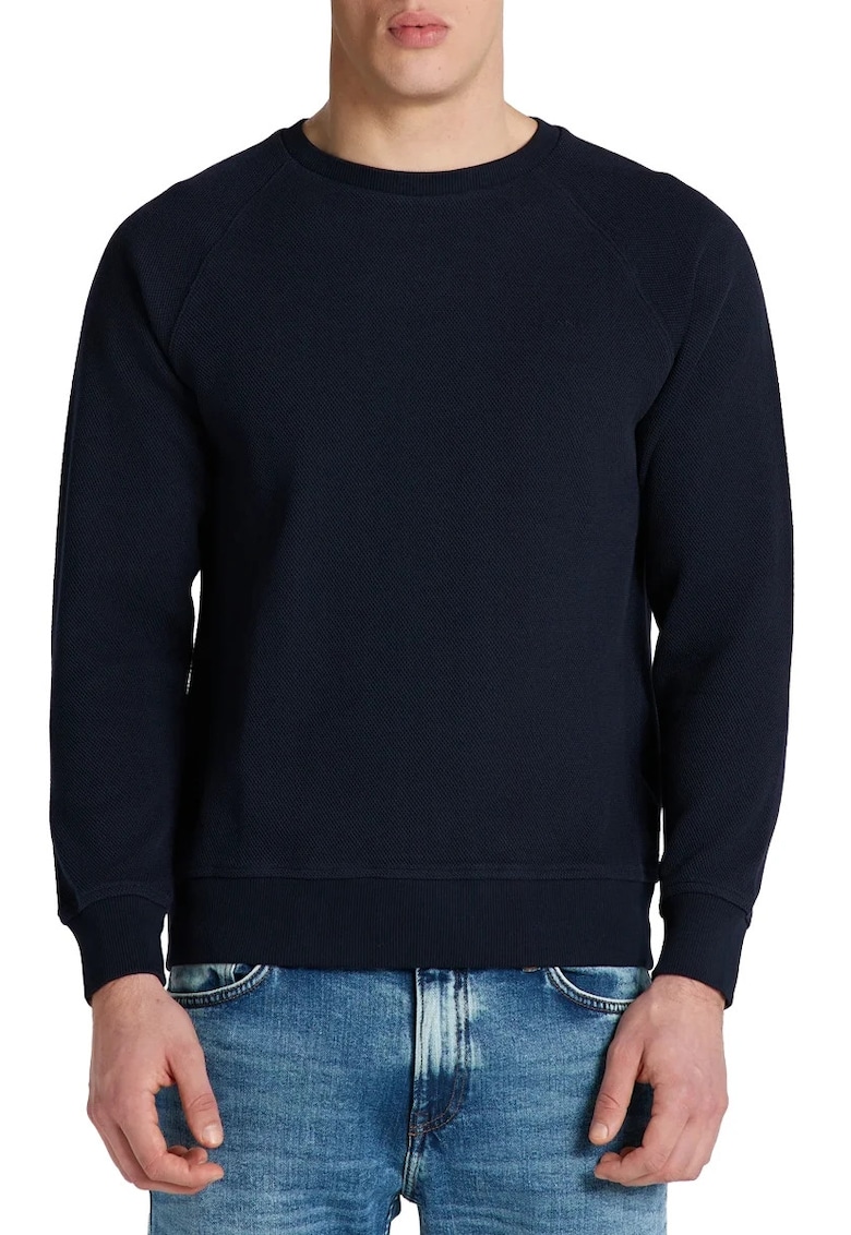 Bluza de trening cu decolteu la baza gatului - Bleumarin -