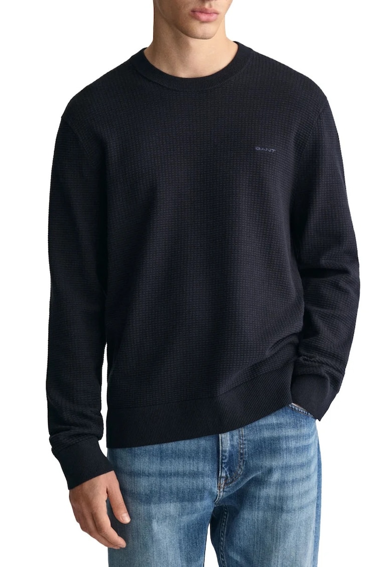 Bluza de trening cu detaliu logo brodat - Bleumarin -