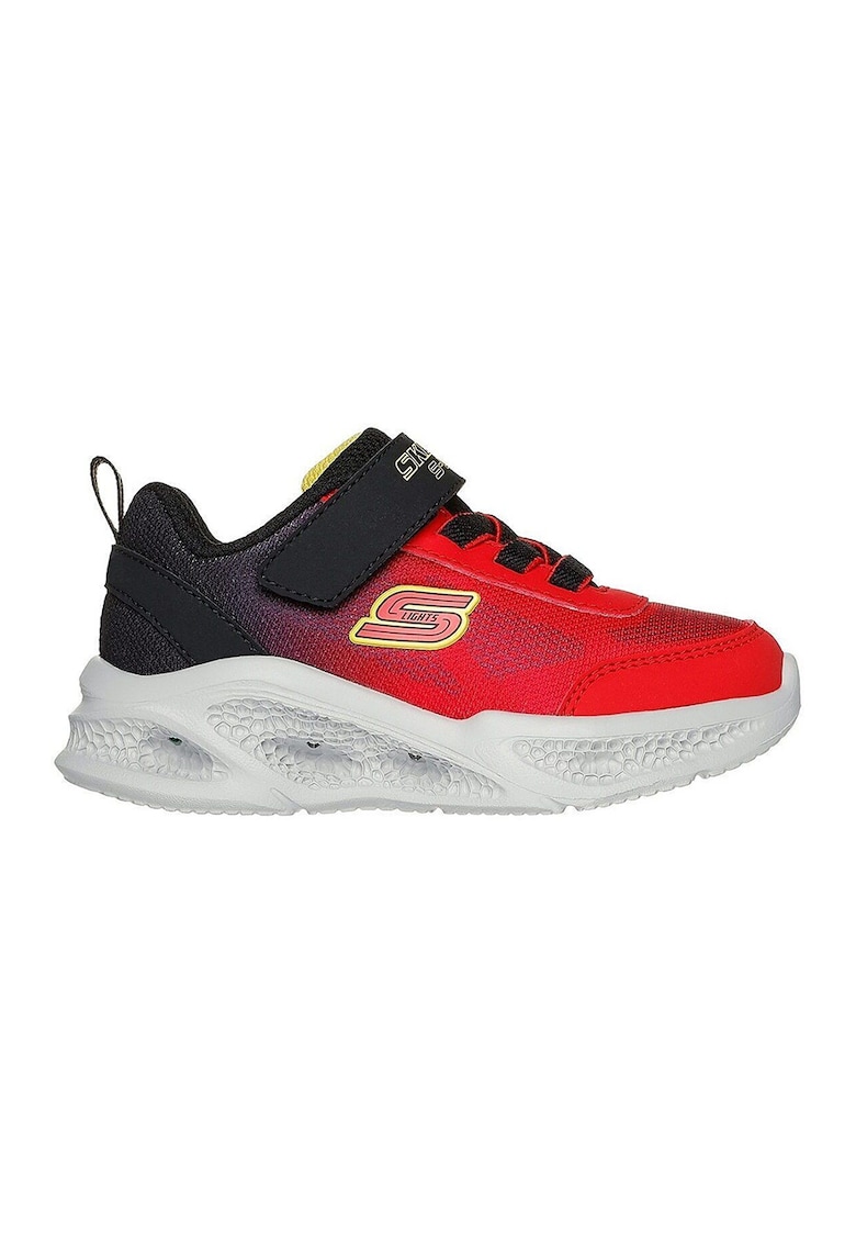 Pantofi sport Meteor-Lights - Krendox cu aspect contrastant - Negru/Rosu vermillion