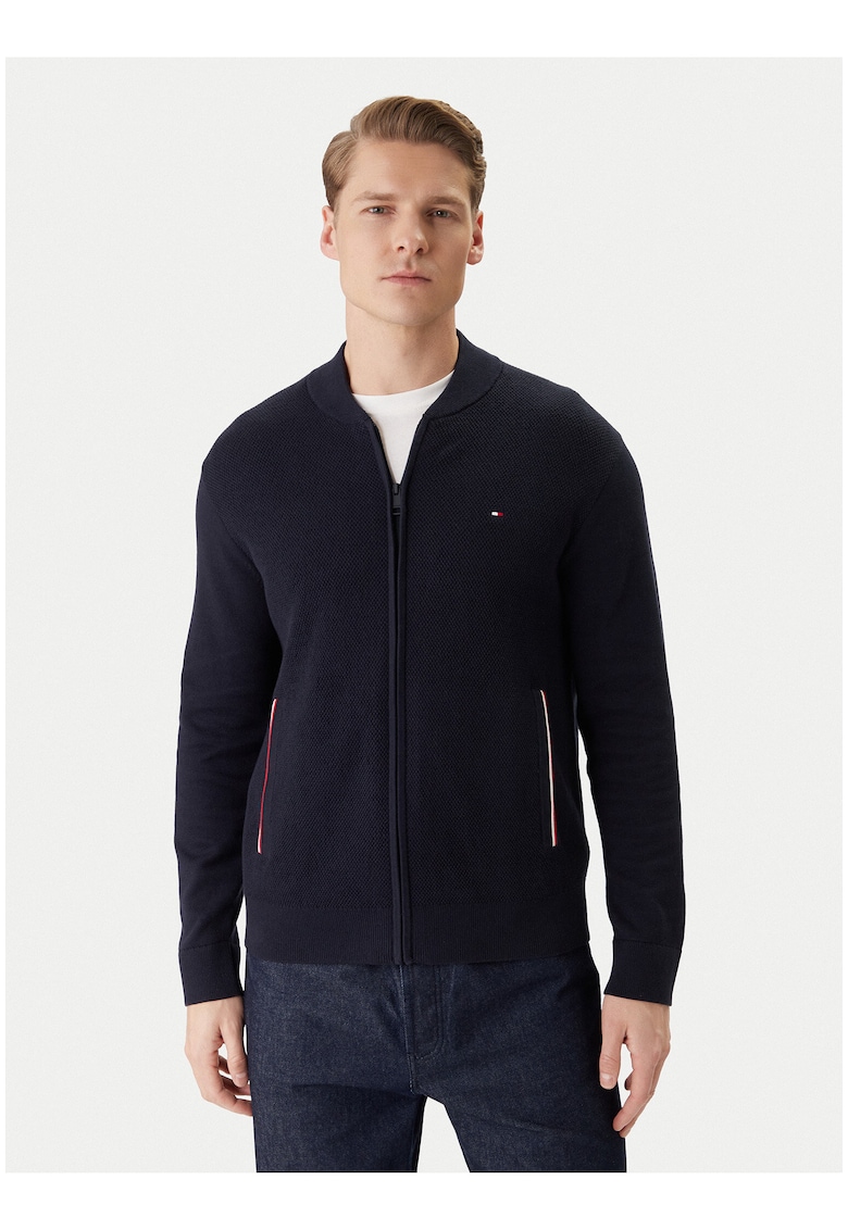 Cardigan din bumbac cu fermoar
