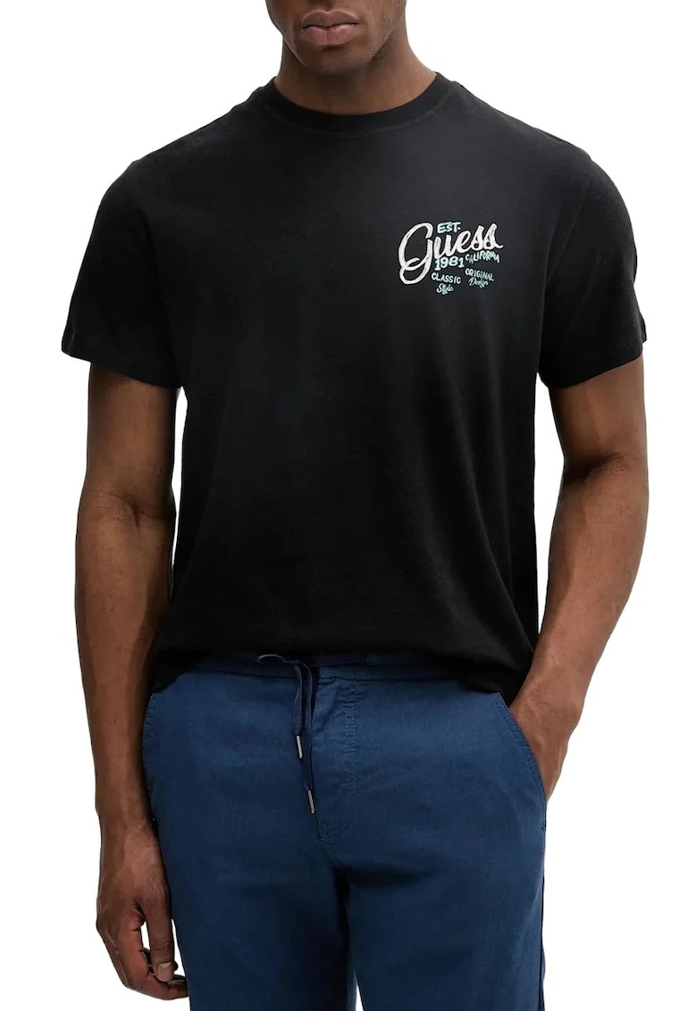 Tricou cu logo barbati M5GI21 - Negru