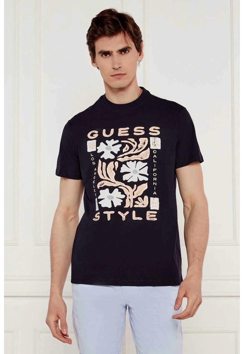 Tricou cu logo barbati Jeans M5GI05 - Negru