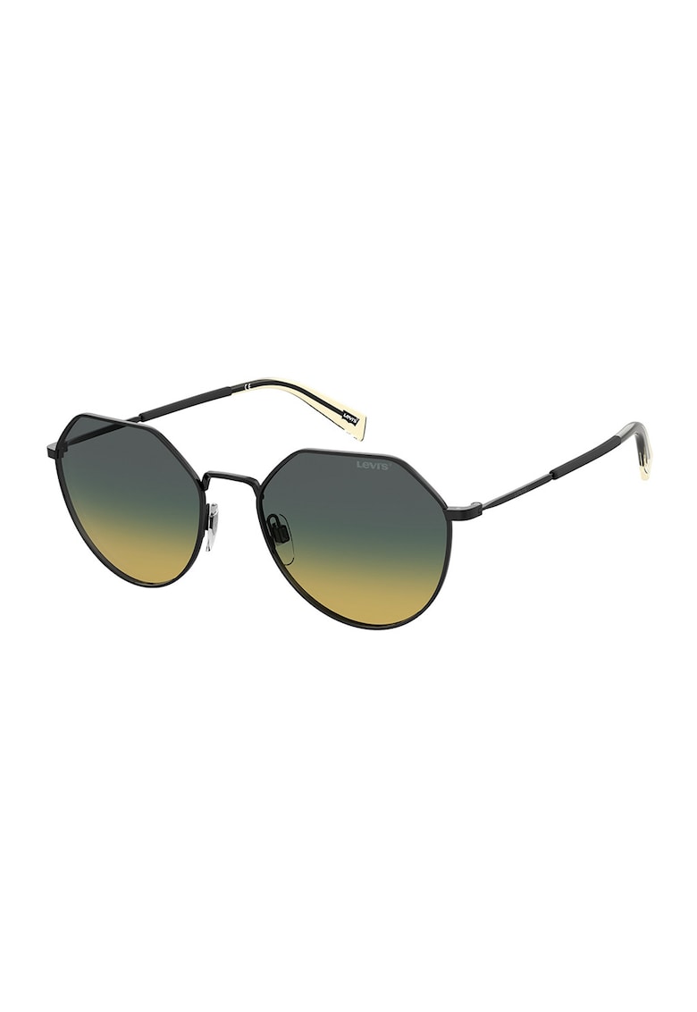 Ochelari de soare rotunzi cu lentile degrade - Negru