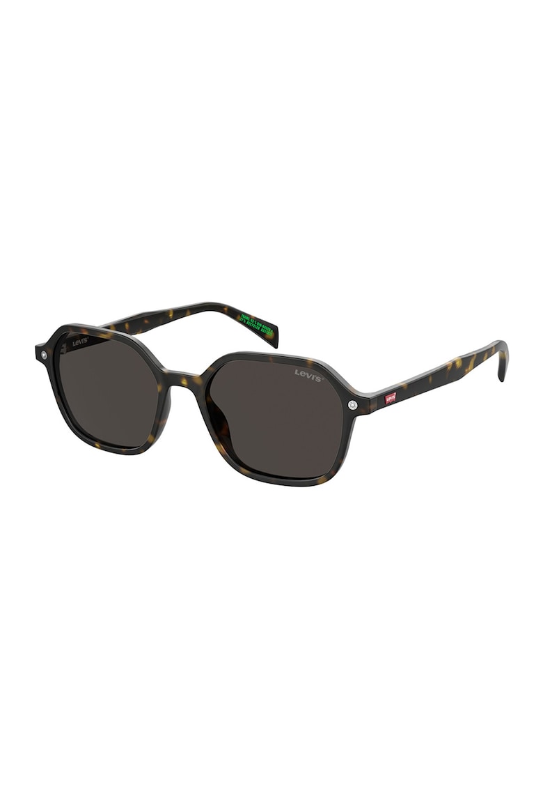 Ochelari de soare cu lentile patrate - Negru/Kaki