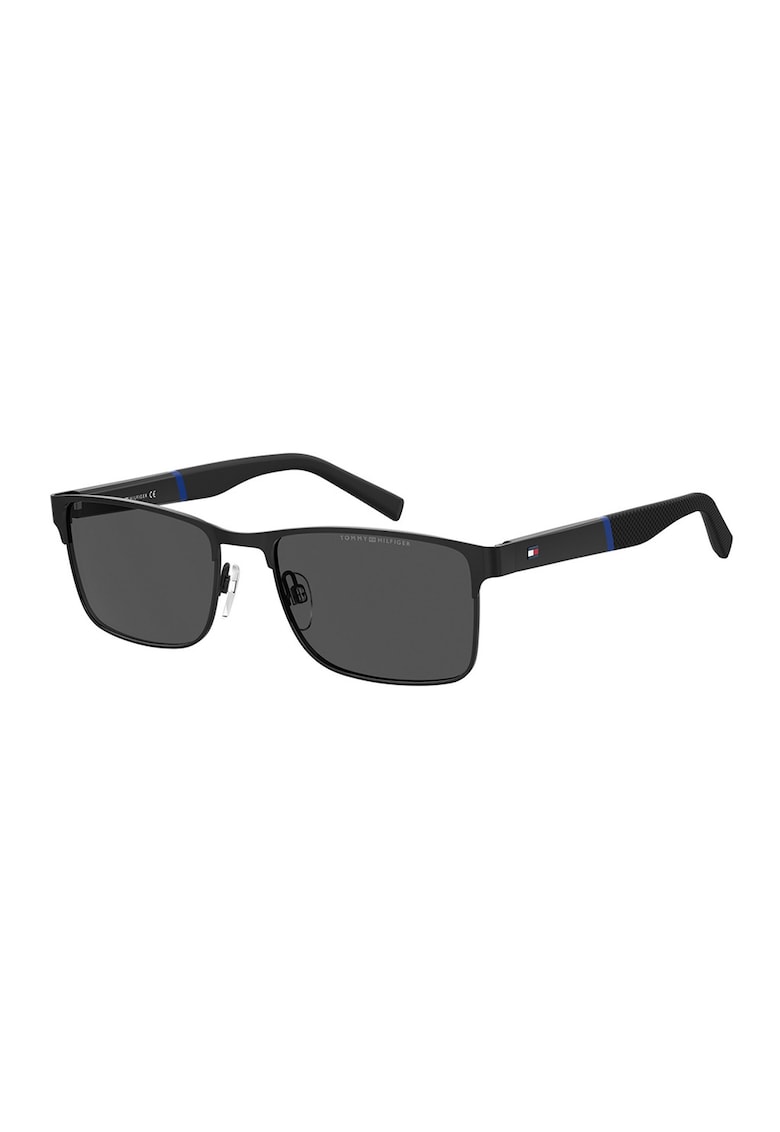 Ochelari de soare patrati cu model unisex - Negru