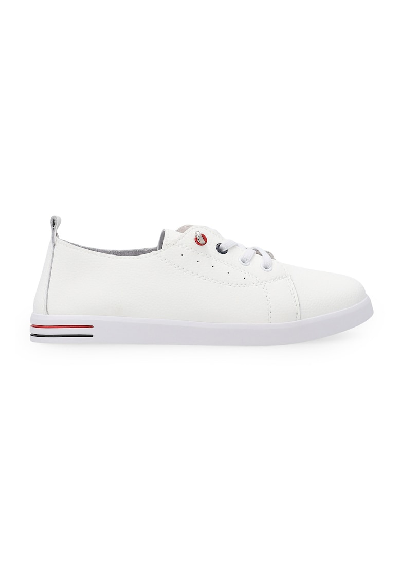 Pantofi sport din piele cu detalii contrastante pe talpa
