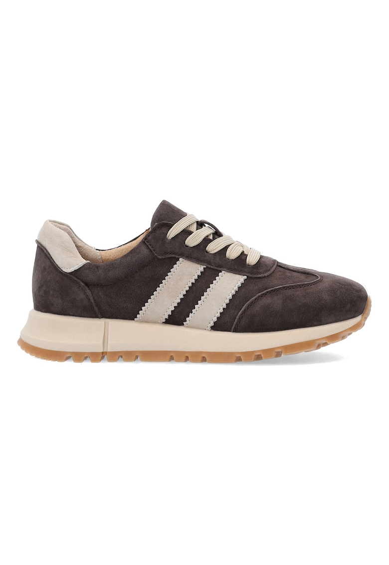 Pantofi sport din piele intoarsa - Maro -