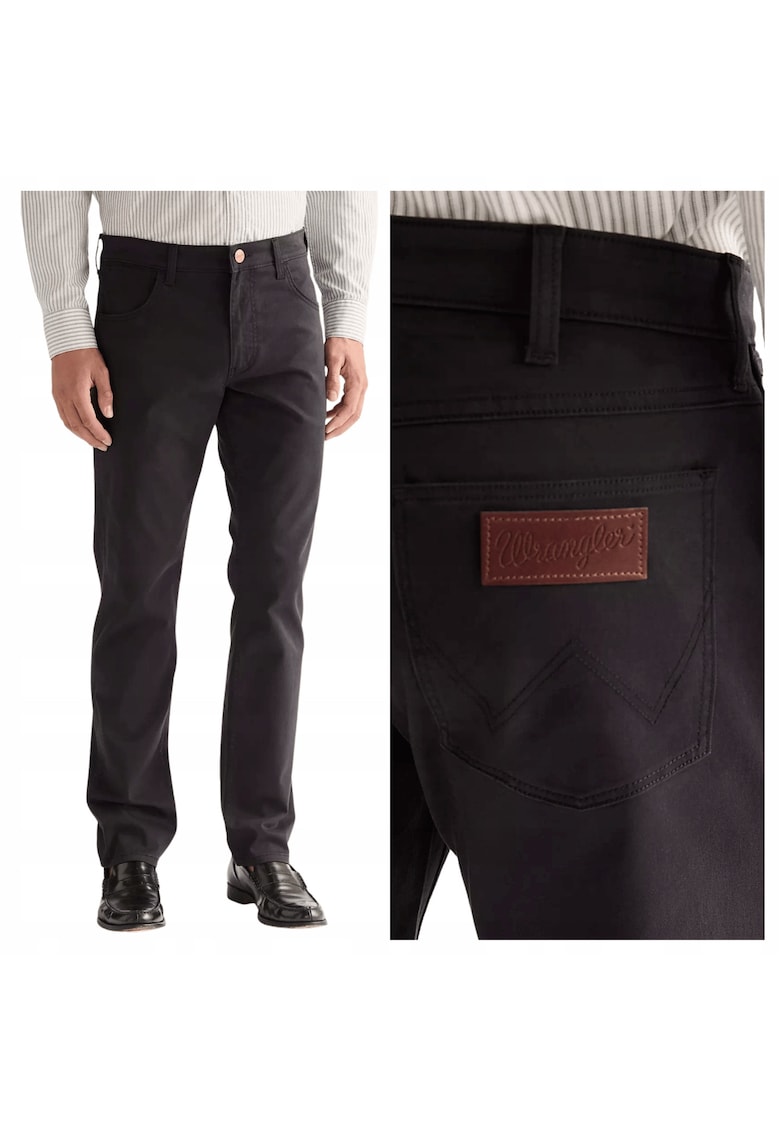Pantaloni Scurti Barbati - Greensboro - Straight Fit - Talie Joasa - Lungi - 5 Buzunare - Fermoar - Bumbac - Negru - Negru