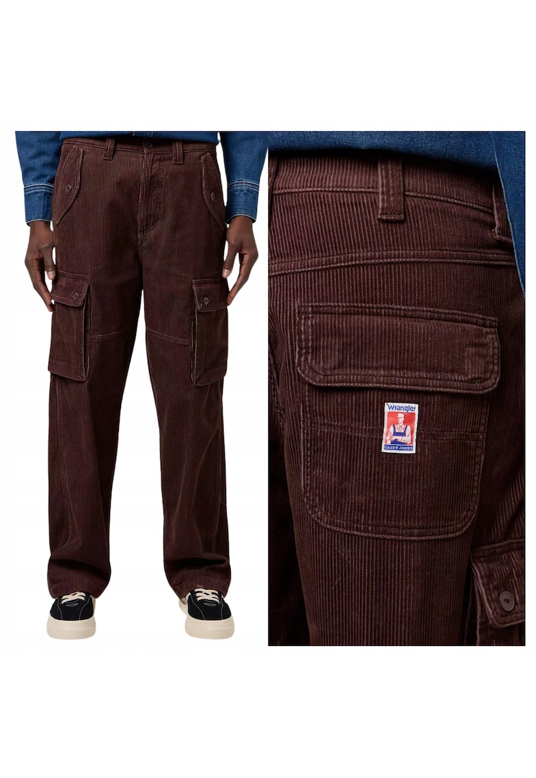 Pantaloni Scurti Barbati - CJ Loose Cargo - Loose Fit - Talie Medie - Lungi - 6 Buzunare - Fermoar - Bumbac - Maro - Maro nisip