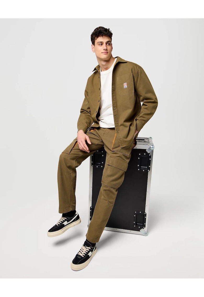 Мъжки къси панталони - Casey Jones Cargo Pant - свободна кройка - средна талия - дълги - 6 джоба - цип - памук - W32-L32 US - зелени