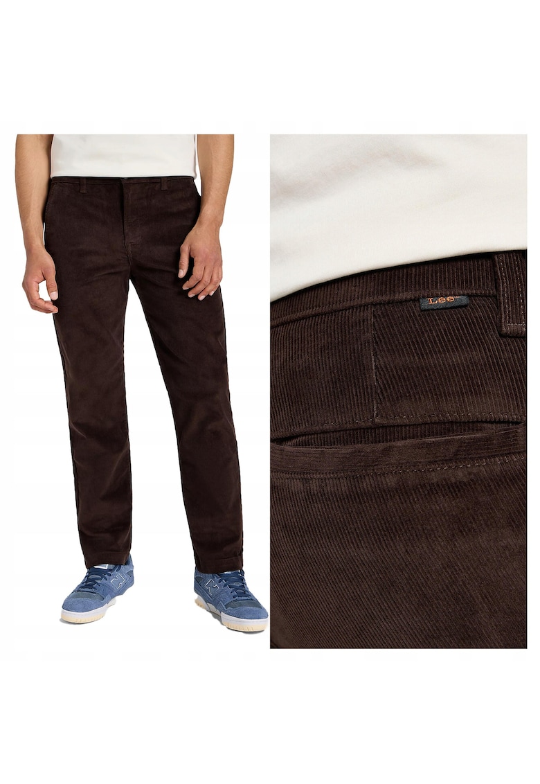 Pantaloni Scurti Barbati - Chino - Slim Fit - Talie Medie - Lungi - 4 Buzunare - Fermoar - Bumbac - Maro nisip