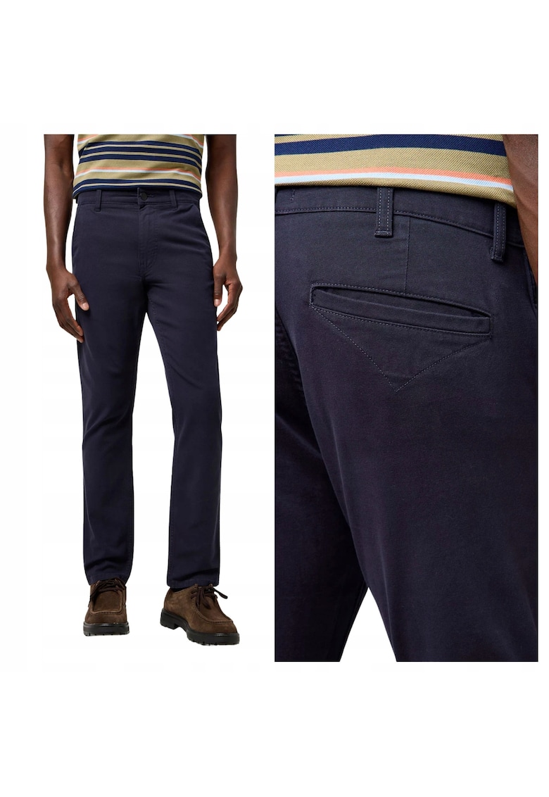 Pantaloni Scurti Barbati - Regular Chino - Straight Fit - Talie Medie - Lungi - 4 Buzunare - Fermoar - Bumbac - Albastru - Albastru