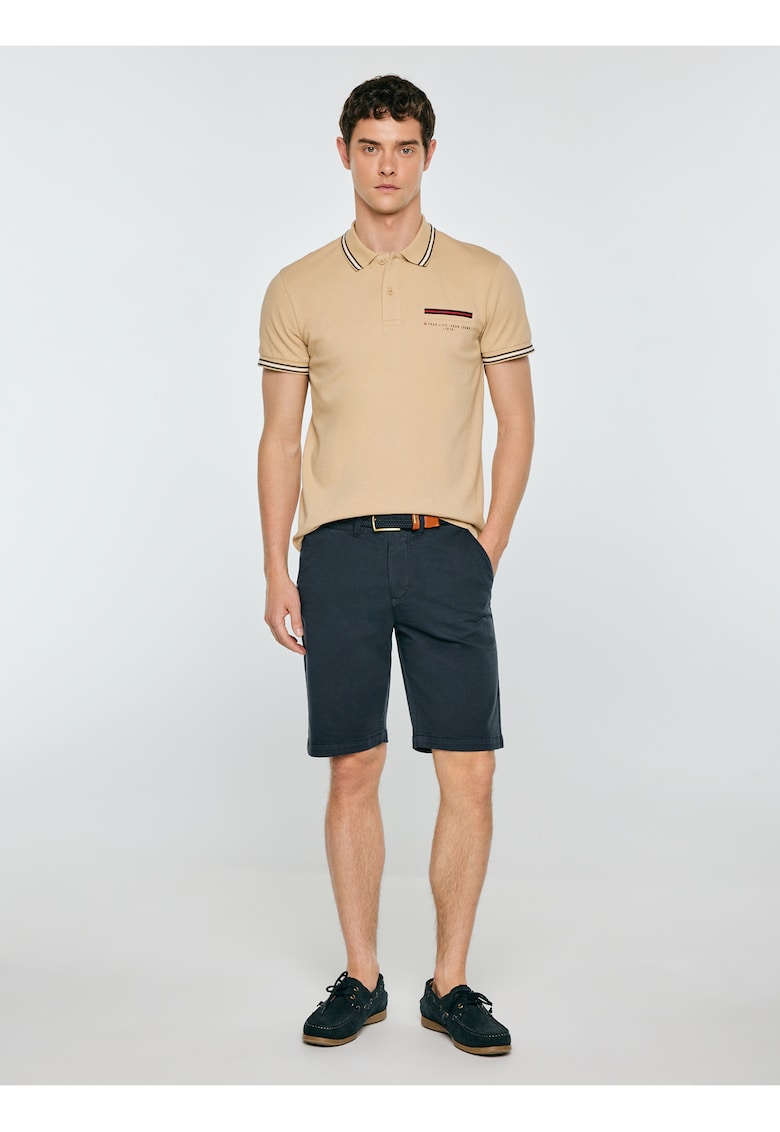 Tricou polo cu garnituri contrastante