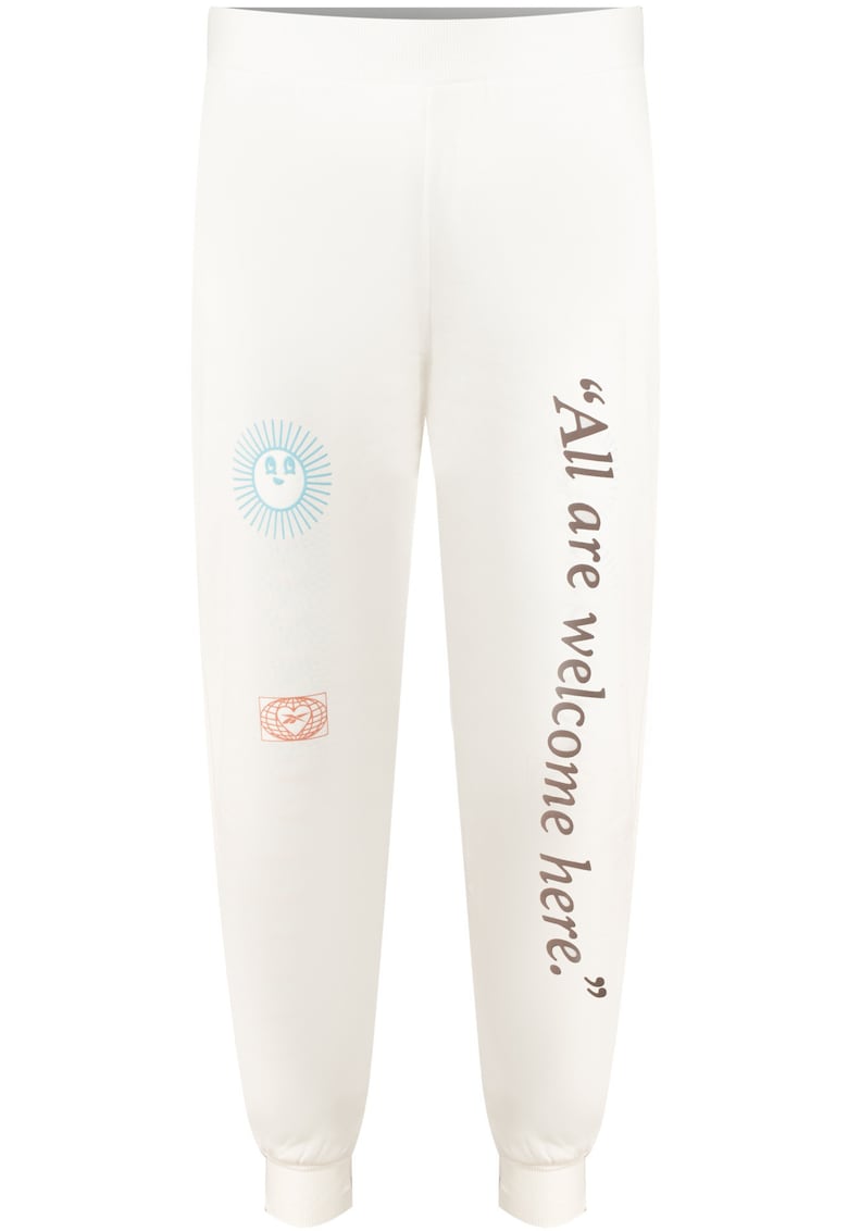 Pantaloni sport cu imprimeu Good Vibes