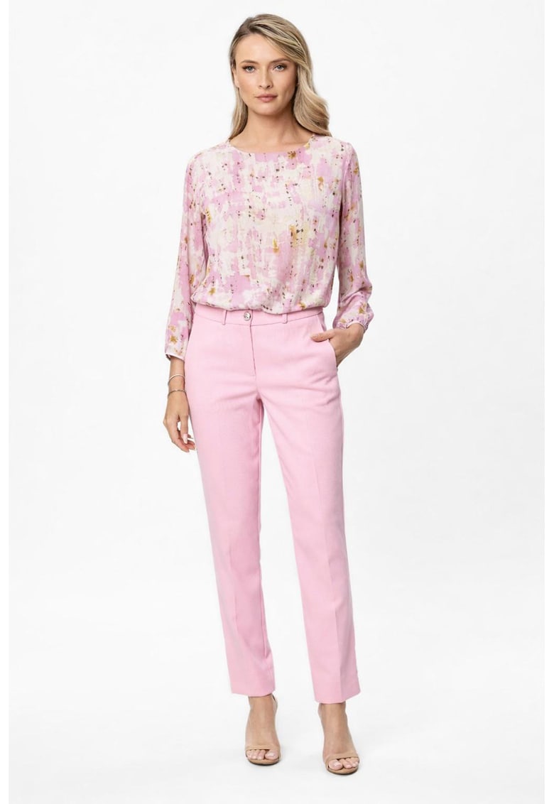 Pantaloni slim-fit Daria - Roz pastel