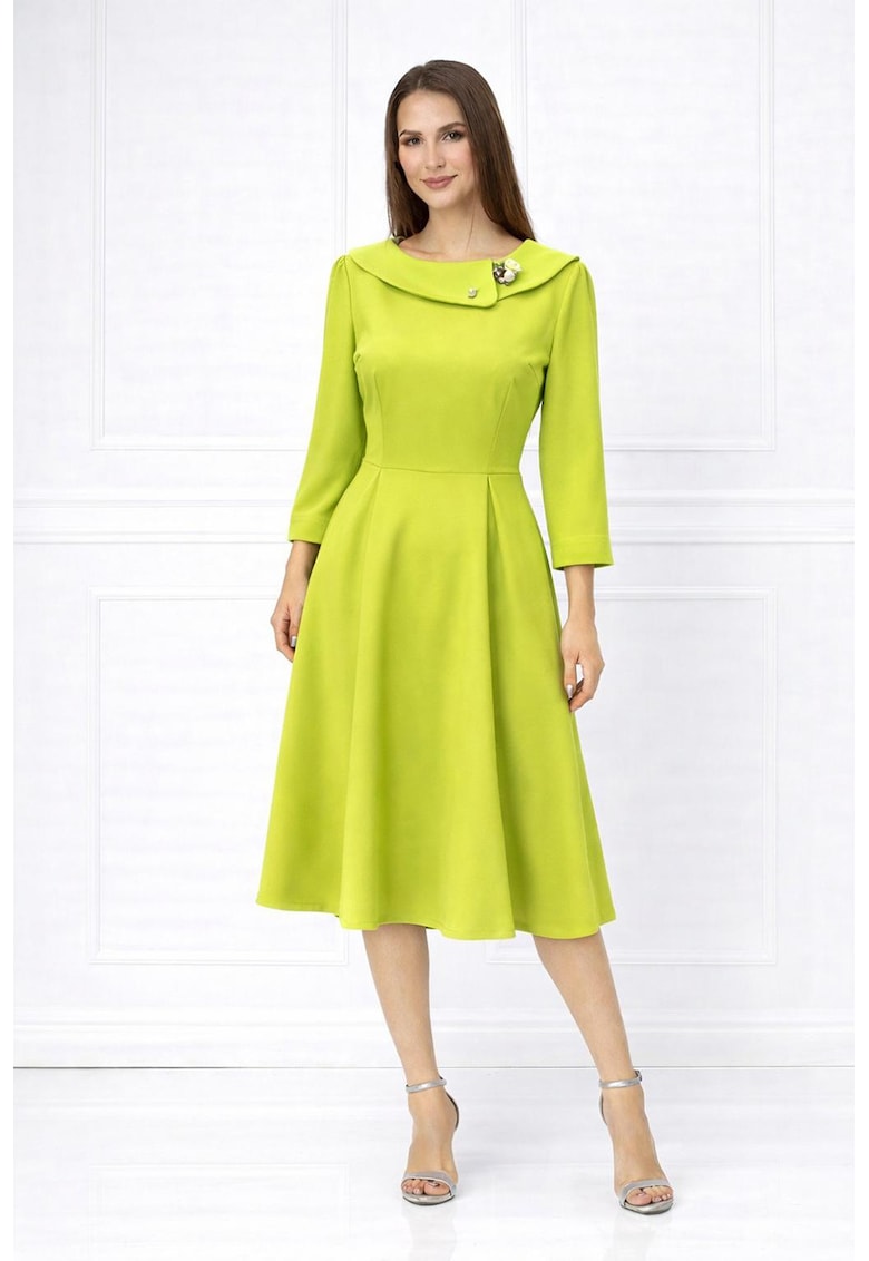 Rochie cu buzunare laterale Affonsina - Verde lime